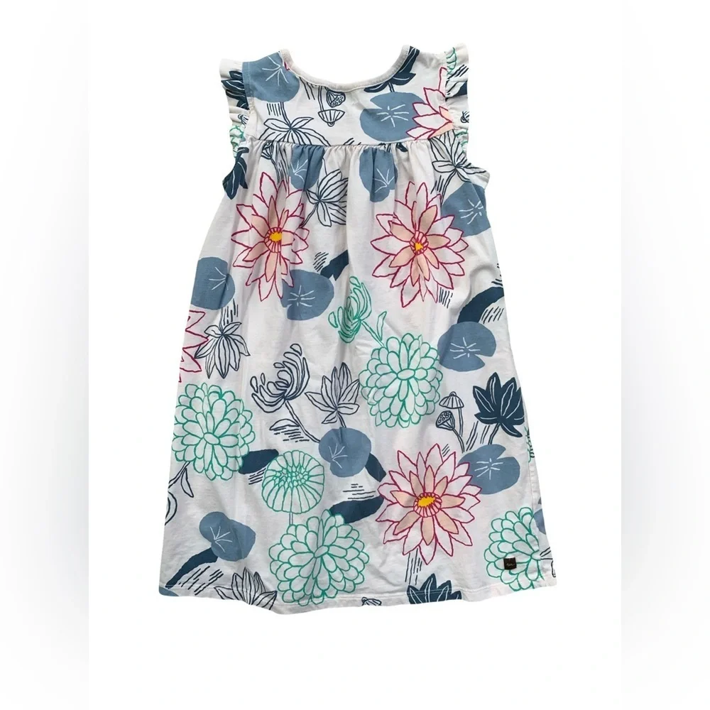 Tea Collection Size 8 Floral Lily Pad Dress
